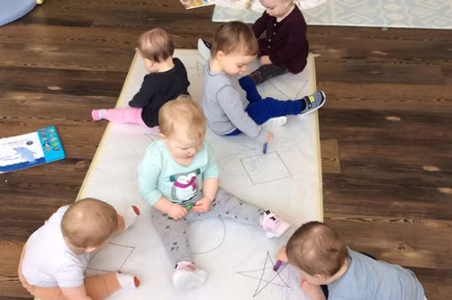 Group of kids at The Learning Tree preschool and pre-K in Minot, ND